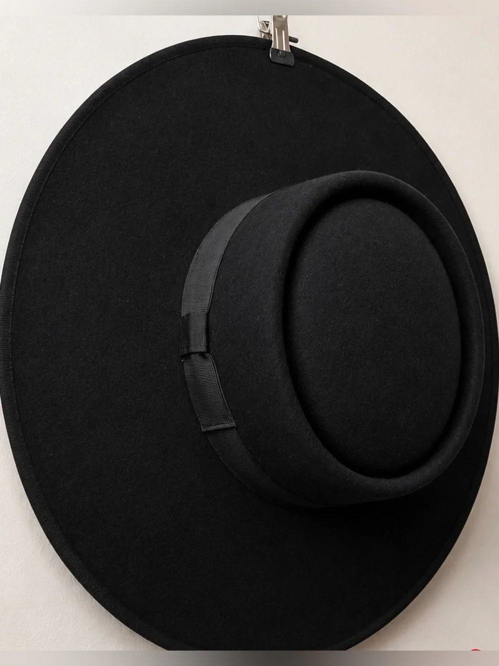 Black Wide Brim Wool Hat